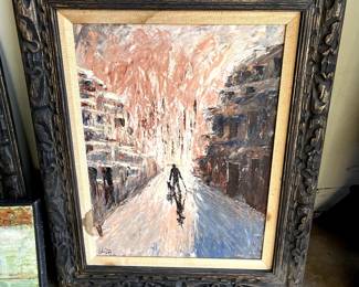 Mid Century art- original oil painting, artist Coleman