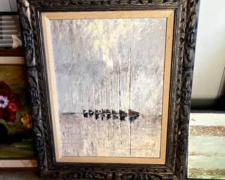 Mid Century art- original oil painting, artist Coleman