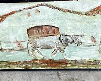 Mid Century art- original oil painting, artist Coleman