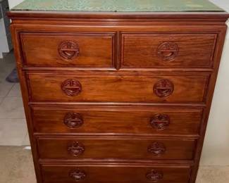 HKF054 Rosewood Dresser with Silk Topper