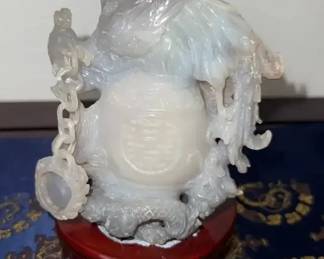 HKF319 Chinese Hand Carved Lavender Jade