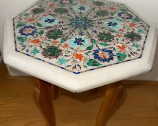 HKF001 Octagonal Inlaid Marble Table