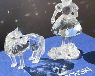HKF346- Swarovski Crystal Collectibles “Red Riding Hood & Wolf” 
