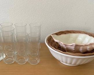 HKF212 - Home Essentials Bundle-Tall Glasses & Serving Bowls 