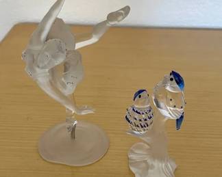 HKF368 - Swarovski Crystal Collectibles - "Ballerina" & "Malachite Kingfishers"