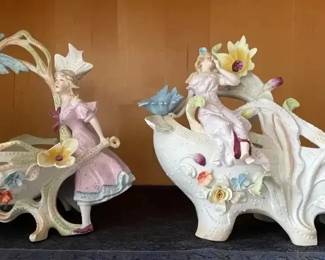 HKF073 - Two Lovely Rococo-Style Basket & Planter 