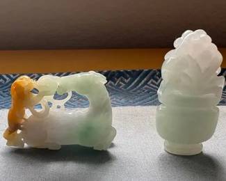 HKF291 Two Jade Sculptures 