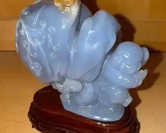 HKF080 Hand Carved Lavender Jade Decor