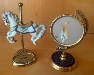 HKF280 - Set of Eastern miniature vintage office desk Art sculptures 