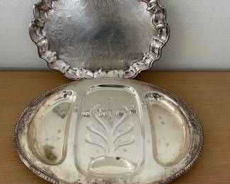 HKF142 - Two Silver-Plated Serving Trays