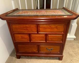 HKF396 Wood Cabinet with Silk Topper