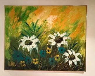 HKF030 Large Lee Reynolds Abstract Floral Painting