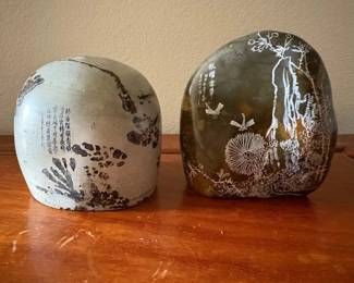 HKF209 Two Stone Carvings 