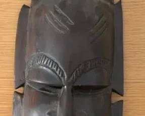 HKF167 - Hand-Carved African Wooden Mask with Elephant Motif