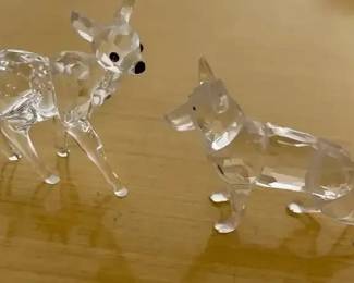 HKF255 - Swarovski Crystal Collectibles - “German Shepherd “ & “Fawn”