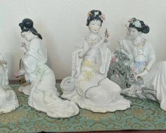 HKF014- white Porcelain Geisha Set Of 6