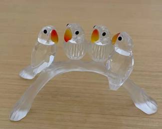 HKF222 - Swarovski Crystal Collectibles - “Baby Lovebirds”