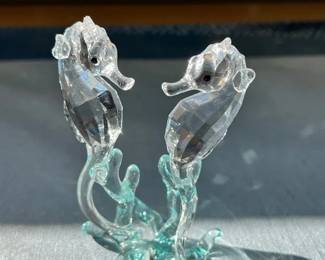 HKF362- Swarovski Crystal Collectible “Seahorses” 