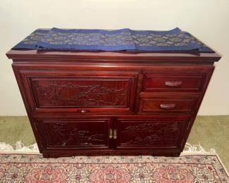HKF336 Rosewood Cabinet with Silk Topper