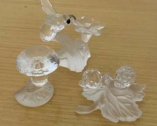HKF360 - Swarovski Crystal Collectibles -" Mushroom", "Snails" & " Bumblebee" 
