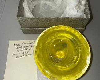 HKF107 Kosta Boda Yellow Contrast Bowl by Anna Ehrner