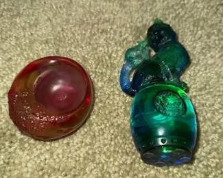 HKF375 Two Taiwanese Crystal Art Pieces