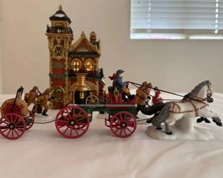 HKF244 Heritage Village Ashwick Lane Hose And Ladder House And The Fire Brigade Of London Town