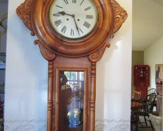 Antique Ansonia Regulator Wall Clock ( ex. cond.)