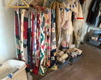 Quilts and vintage children’s clothing!!