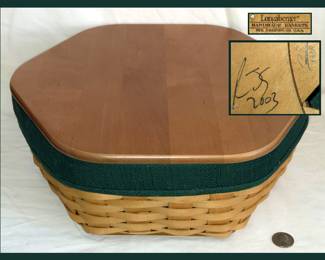 Longaberger Basket; There is a Collection of Longaberger Baskets
