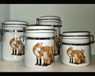 Fox and Kits Canisters