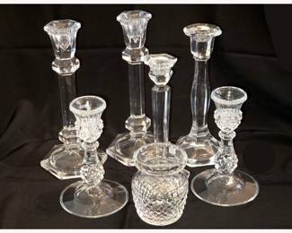 Crystal Candle Holders and Waterford Vase