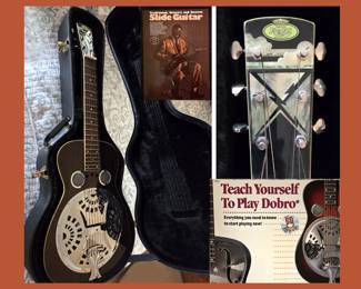 Regal Dobro with Inlaid Mother of Pearl and Case; Comes with Instruction Books