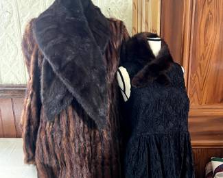 Fur coat and stole