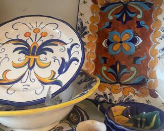 Just a sample of lots of Italian, Portugal, polish and newer colorful pottery
