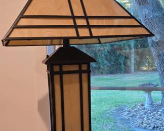 Slag Glass Table Lamp