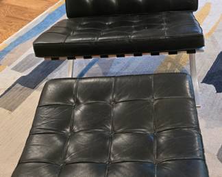 Vintage Barcelona Chair - We have a pair with one Foot Stool! Great Shape