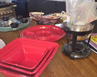 Red Nesting Bowls - Serving Tray