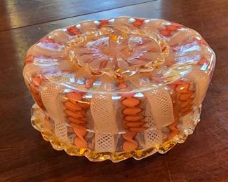 Antique Ribbon Thread Candy Dish