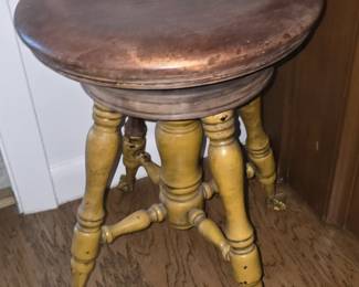 Antique Ball and Claw Piano Stool