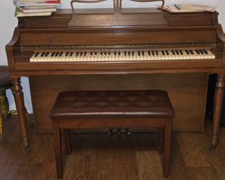 Vintage Baldwin Piano with Stool - Made in America