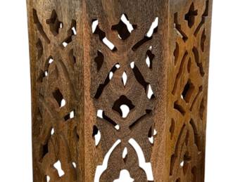 Carved Wood Side Table