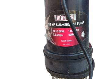 Ironton 18 HP Submersible Water Pump
