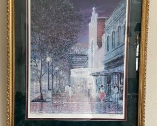 Pensacola, Strickland signed and numbered print The Saenger Theater