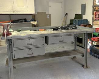 This is an all-metal workshop table, useful for all manner of projects.