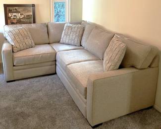 This photo shows the sectional sofa, which looks really comfortable.