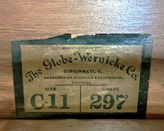 And here is the label for the lawyer's bookcase.