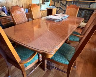 Presale Dining table and 6 chairs $$350