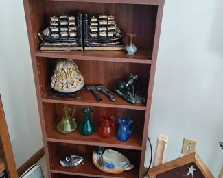 Many bookcases in this sale