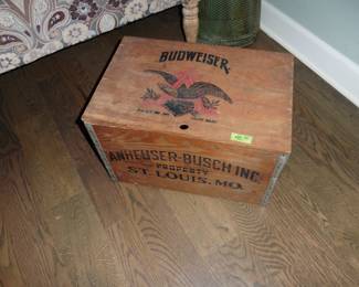 Vintage Budweiser Wooden Box